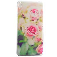 Pink Flowers Pattern Material TPU Phone Case For Sony Xperia E5 XA