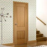 piacenza oak 2 panel flush door with groove design