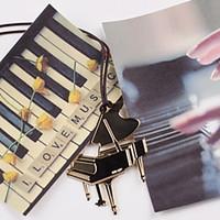 Piano Shaped Stainless Steel Bookmark