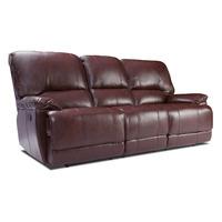 Pippa 3 Seater Leather Reclining Sofa Walnut