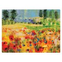 Pimpernel Impressionist Flowers Yellow Placemats - Set of 6