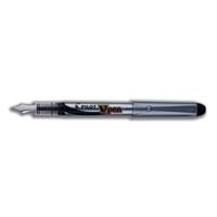 Pilot V4W Fountain Pen Disposable Silver Barrel Iridium Nib Black Ref 633101201 [Pack 12]