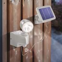 PIR solar wall spotlight w/motion detector, grey