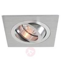 pivotable aluminium recessed light matt aluminium