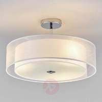 Pikka LED ceiling light with a white lampshade