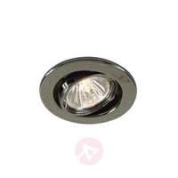 Pivotable low-volt 68 recessed light, met. black