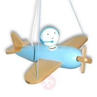 piccolo aeroplane hanging light in blue