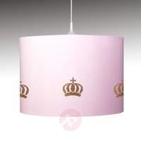 pink crown hanging light