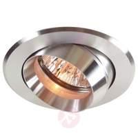 pivotable aluminium recessed light silver