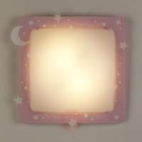 pink coloured 2in1 stars ceiling lamp