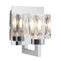 pia glass cube chrome plated wall light