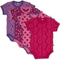 Pippi Baby Girls Body AO Printed 4 Pack Short Sleeve T-Shirt Pink 74 cm