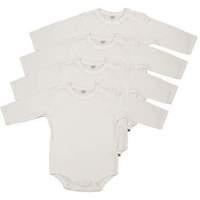 Pippi Unisex Baby Body Long Sleeve AO Printed 4 Pack Blouse White 98 cm