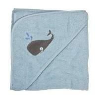 pippi baby boys hooded towel light blue