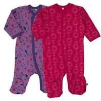 Pippi Baby Girls Nightsuit W/F Buttons 2 Pack Sleepsuit Pink 104 cm