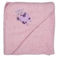 Pippi Baby Girls Hooded Towel - Pink (Rose)