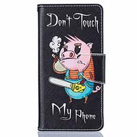 Piggy Pattern Leather PU Leather Material Leather Phone Case for Huawei P9 P9 Lite Y5II Y6II 5A