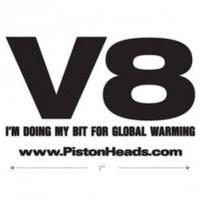 PistonHeads V8 Global Warming Sticker