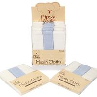 Pipsy Koala Muslin Cloths 3 Pack - White Blue