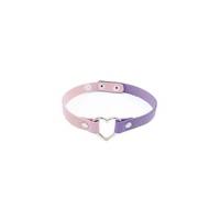 Pink Purple Heart Ring Choker