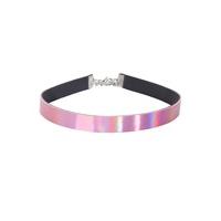 pink hologram choker