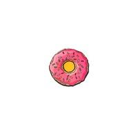 Pink Donut Acrylic Badge