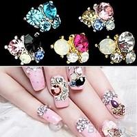 Pink Lovely/Wedding Finger/Toe Nail Jewelry/Glitter Metal 5PCS 431