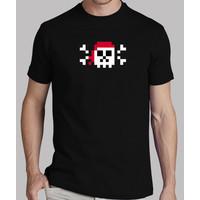 pirate skull pixel art. man