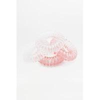 Pink Elastic Coil Hair Band 4-Pack, PINK