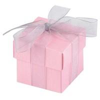 Pink Square Favour Boxes With Lids