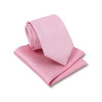 pink floral wedding silk tie and hanky set savile row