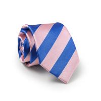 pink blue white regimental stripe silk tie savile row