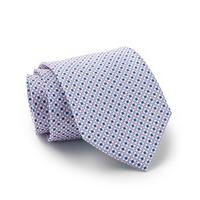 pink white blue daisy print silk tie savile row