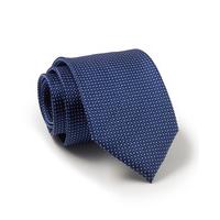 Pink Blue Navy Dash Spot Silk Tie - Savile Row