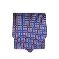 pink square with blue check 100 silk tie