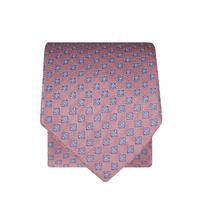 Pink And Blue Square 100% Silk Tie