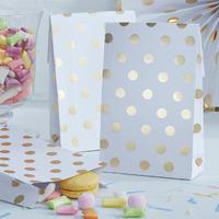 Pick and Mix Gold Metallic Polka Party Bags