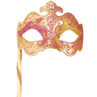 pinkgold farfallina masquerade mask