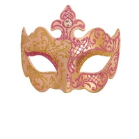 pinkgold farfallina masquerade mask