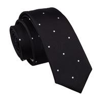 Pin Dot Black Skinny Tie