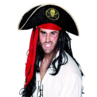 pirate hat with redgold trim