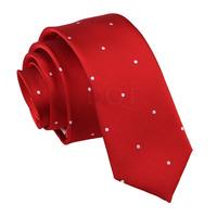 Pin Dot Dark Red Skinny Tie