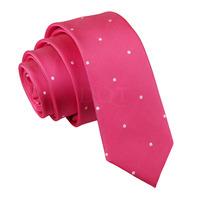 Pin Dot Hot Pink Skinny Tie