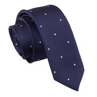 Pin Dot Navy Blue Skinny Tie