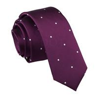 Pin Dot Purple Skinny Tie