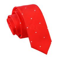Pin Dot Red Skinny Tie