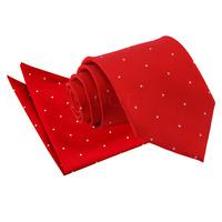 pin dot dark red tie 2 pc set