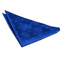 pin dot royal blue handkerchief pocket square