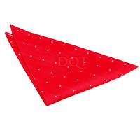 pin dot red handkerchief pocket square