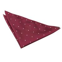 pin dot burgundy handkerchief pocket square